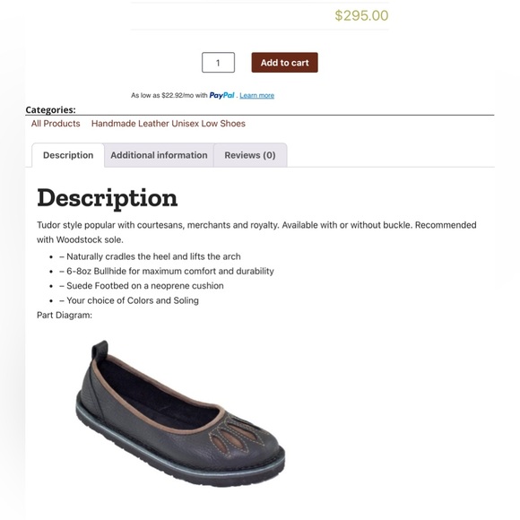 Native Earth Handmade Leather Unisex Low Shoes Court Slipper - Picture 2 of 16